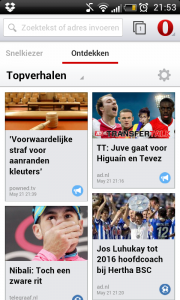 Opera kent diverse nieuwsbronnen