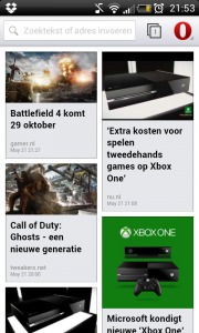 Opera voor Android search